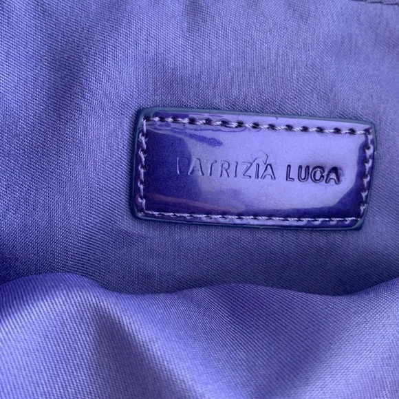 PATRIZIA LUCA Tote Bag Two-Tone Cheetah Red Matte Black Slanted Square Geometric - Picture 11 of 16